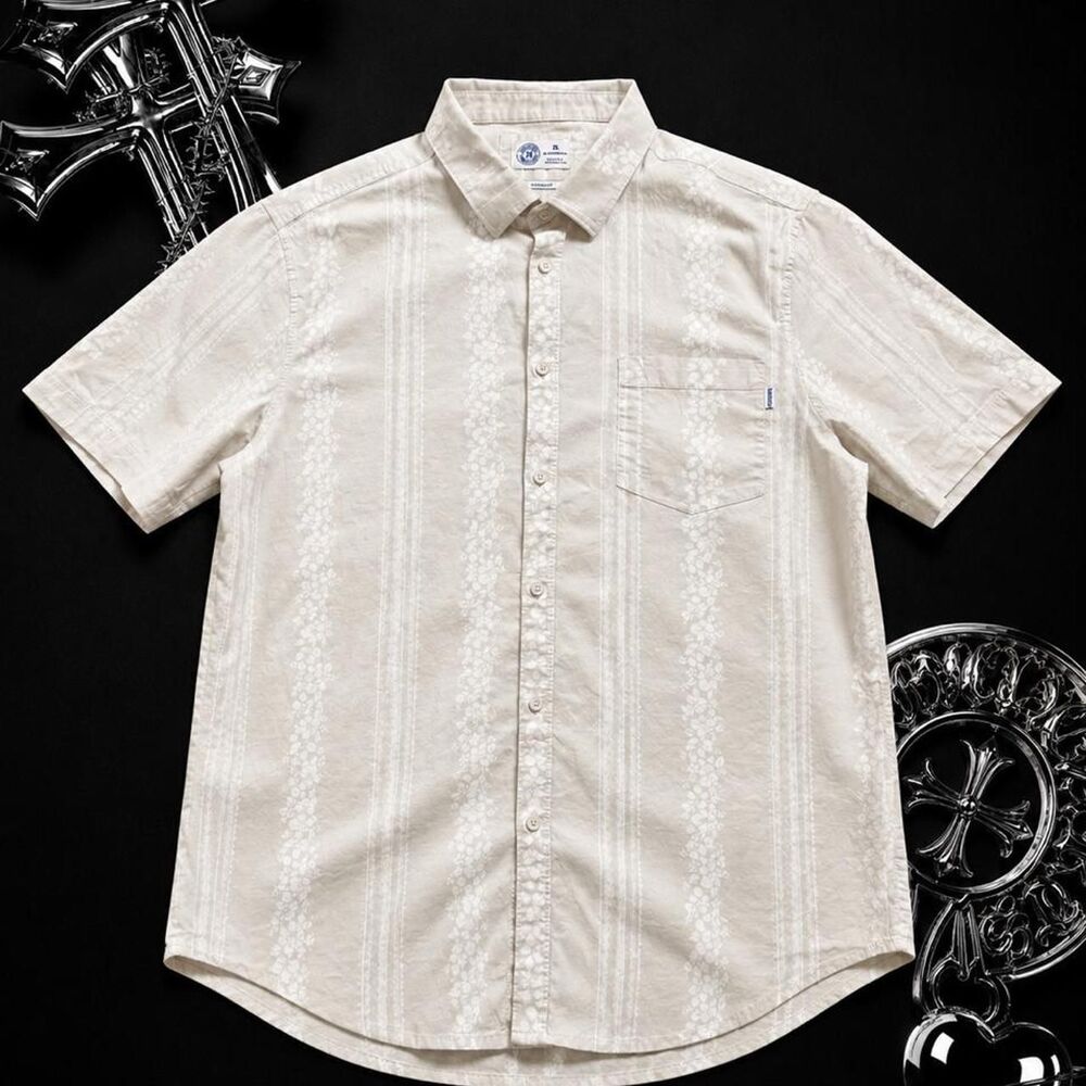 Hurley white button up shirt